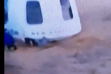 Jeff Bezos Falls Blue Origin Video